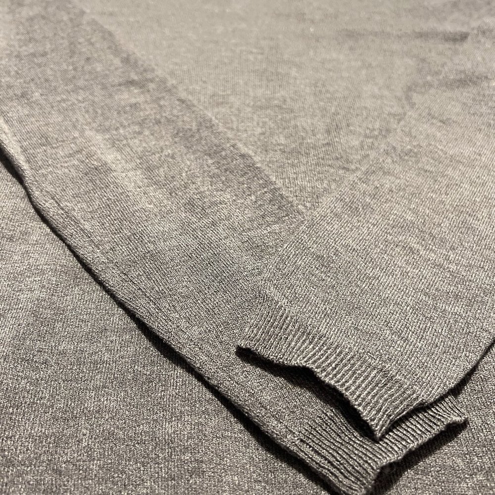 Banana Republic Italian Merino Wool Yarn By Baruffa Gray Sweater Small
